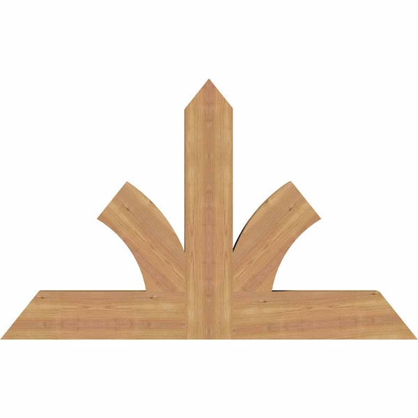 Ekena Millwork Richland Timber Gable Bracket, Western Red Cedar, 48"W x 30"H x 3 1/2"D x 5 1/2"F, 15/12 Pitch GBW048X30X0406RIC00SWR - main